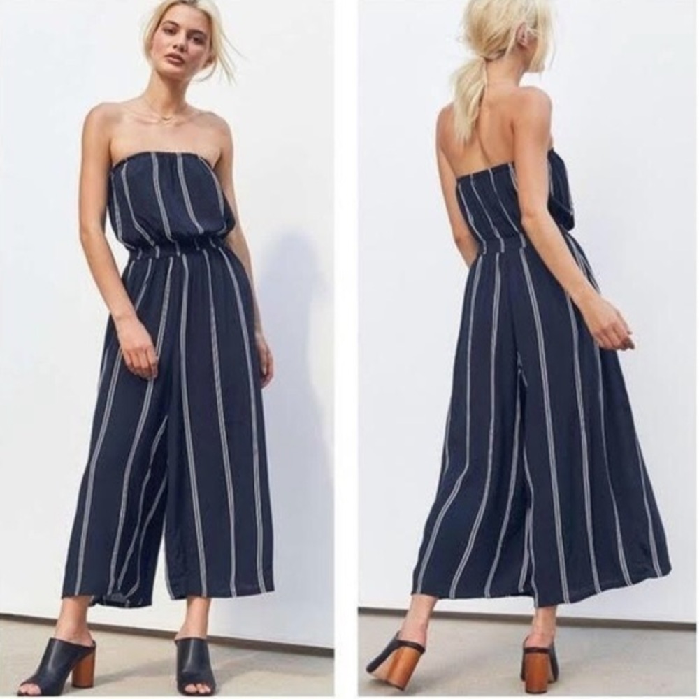 silence + noise strapless jumpsuit